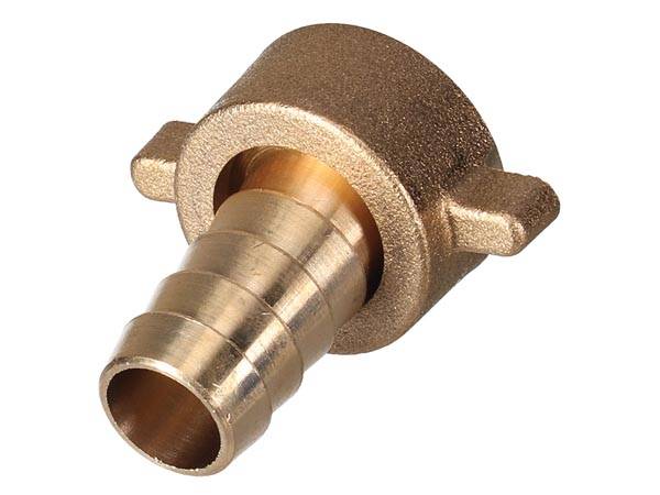 Messing-Hahnanschluss - Innengewinde 3/4" - Schlauch 5/8" - weiblich - Ø15 mm - 20x27 mm