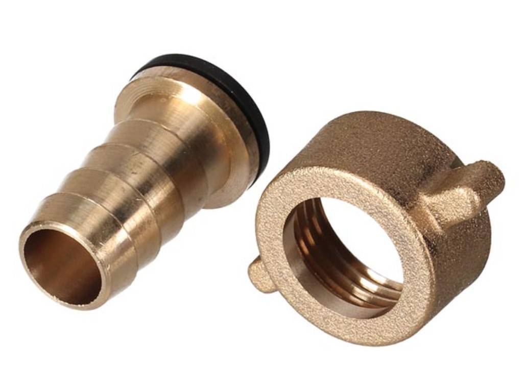 Messing-Hahnanschluss - Innengewinde 3/4" - Schlauch 5/8" - weiblich - Ø15 mm - 20x27 mm
