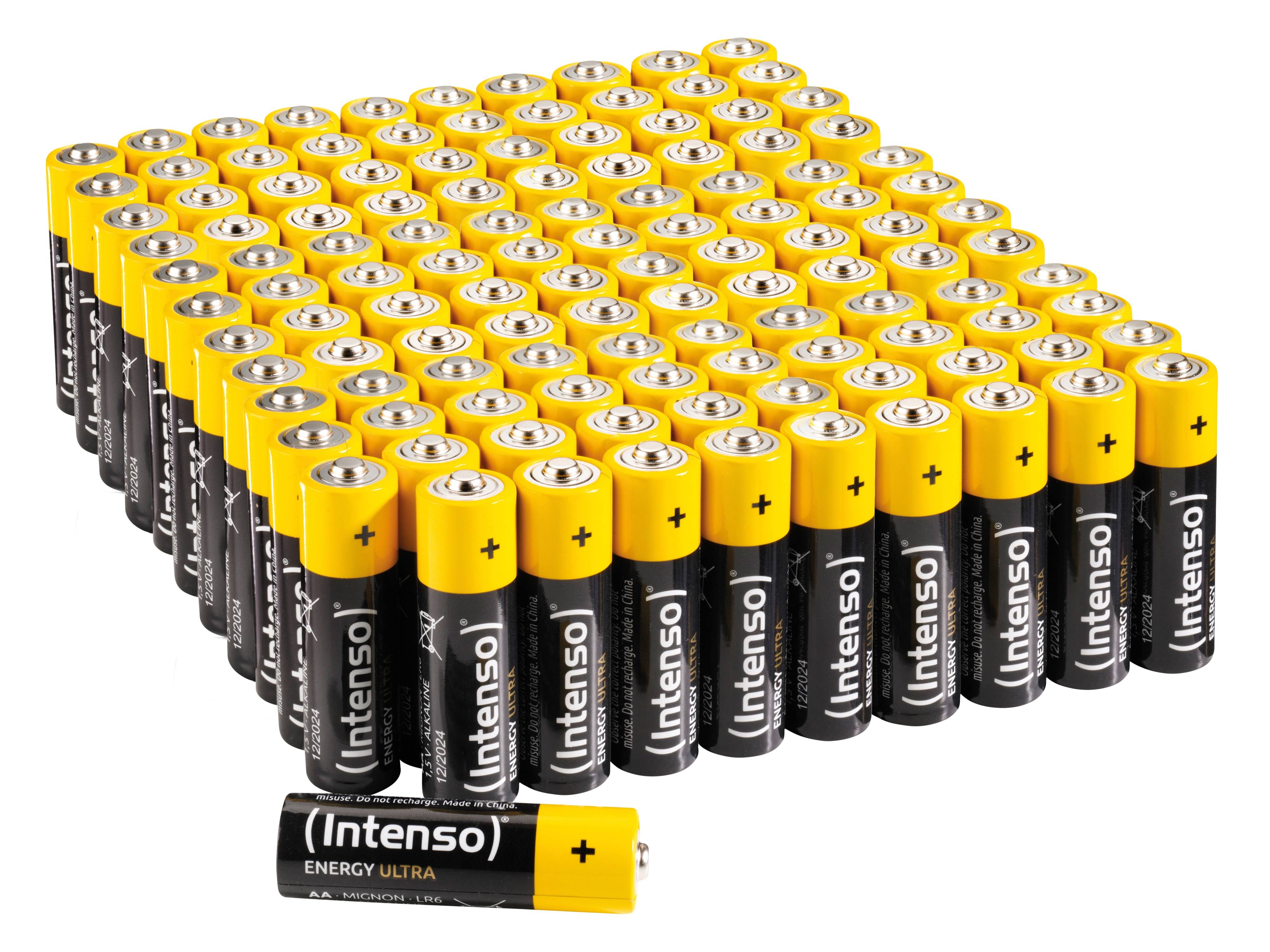INTENSO Mignon-Batterie-Set Energy Ultra, AA LR06, Alkaline, 120 Stück