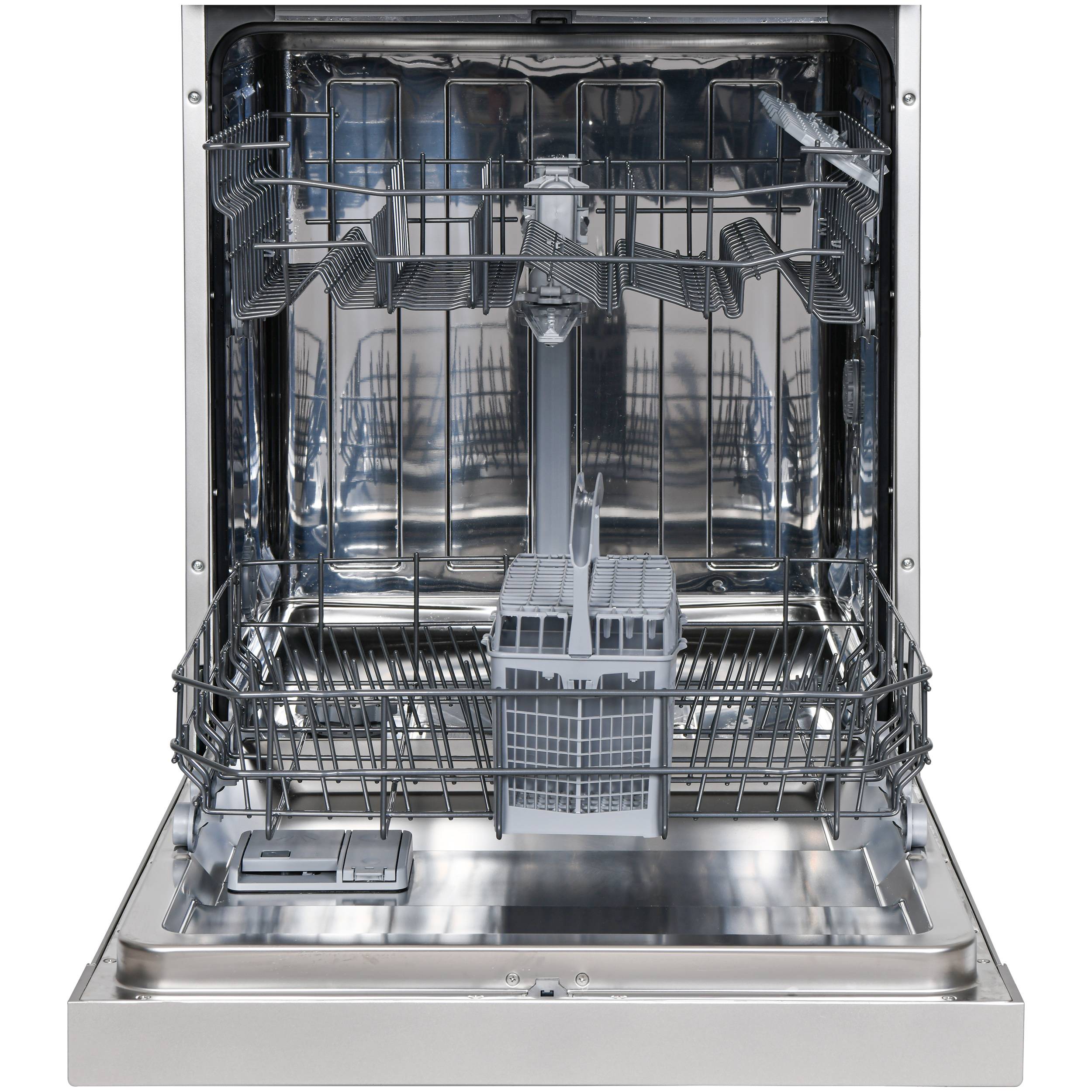 Telefunken Geschirrspüler Unterbau 60 cm, Spülmaschine Silber, 12 Maßgedecke, 6 Programme, AquaStop, 45 dB, GEU6012DI