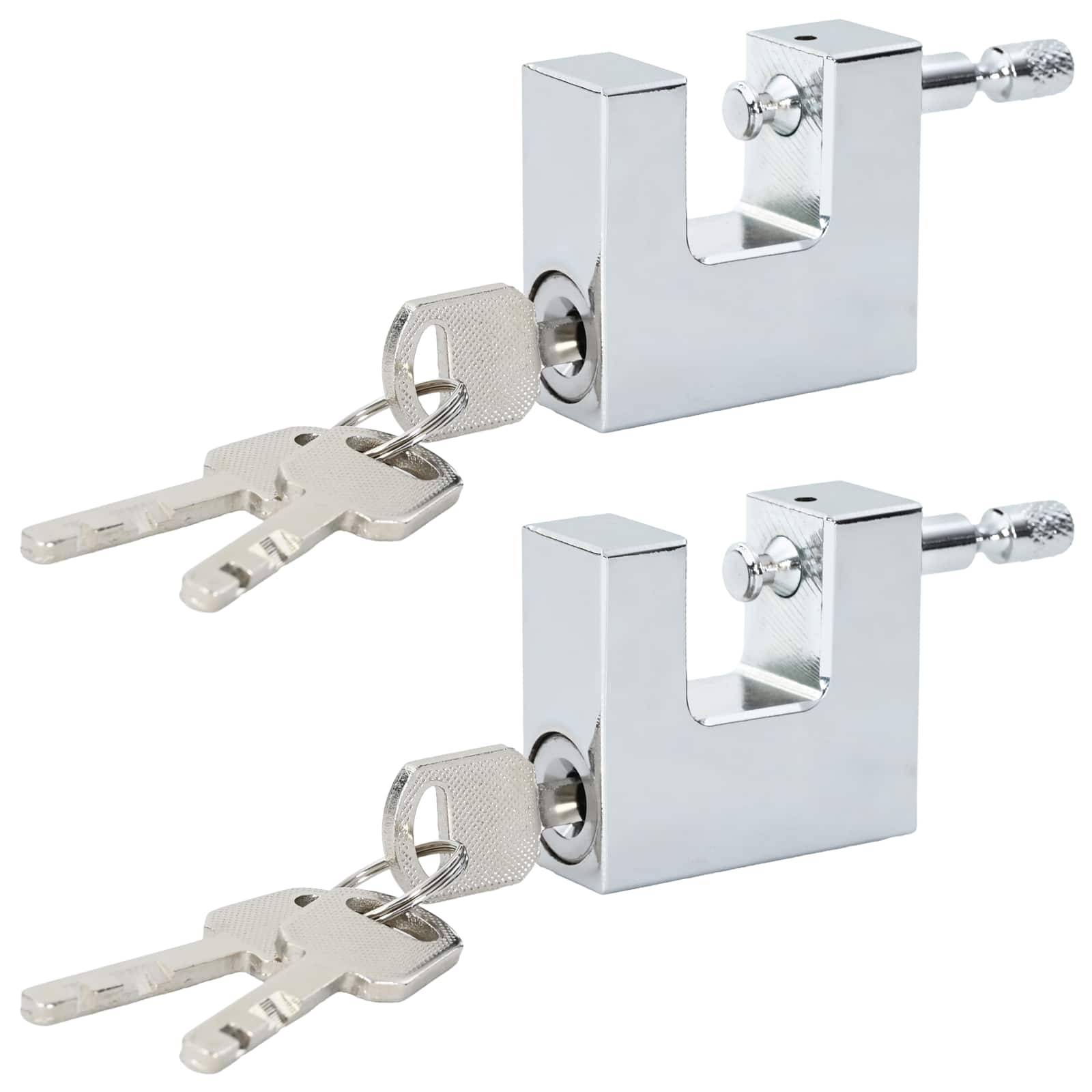 vidaXL Vorhängeschloss 2 pcs Silber Stahl