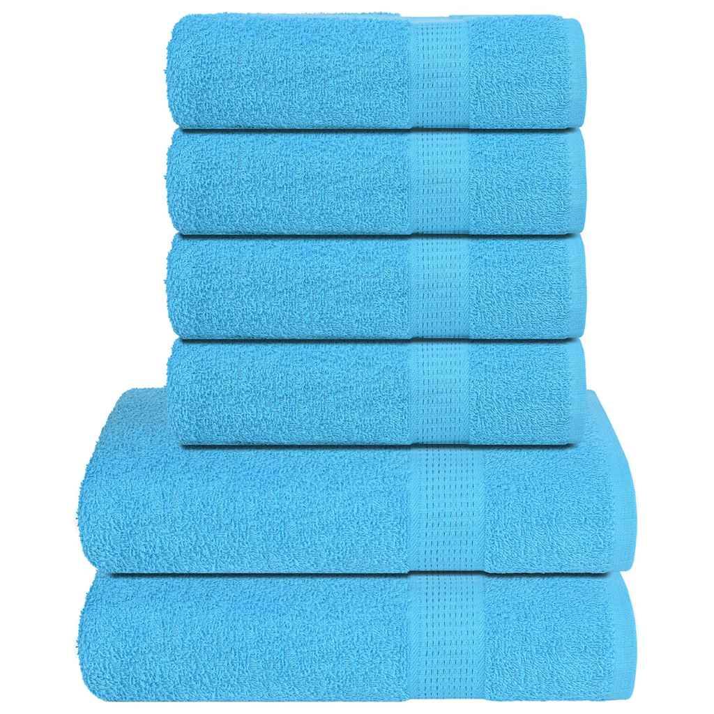 vidaXL 6-tlg. Handtuch-Set FROGN Türkis 360 g/m²