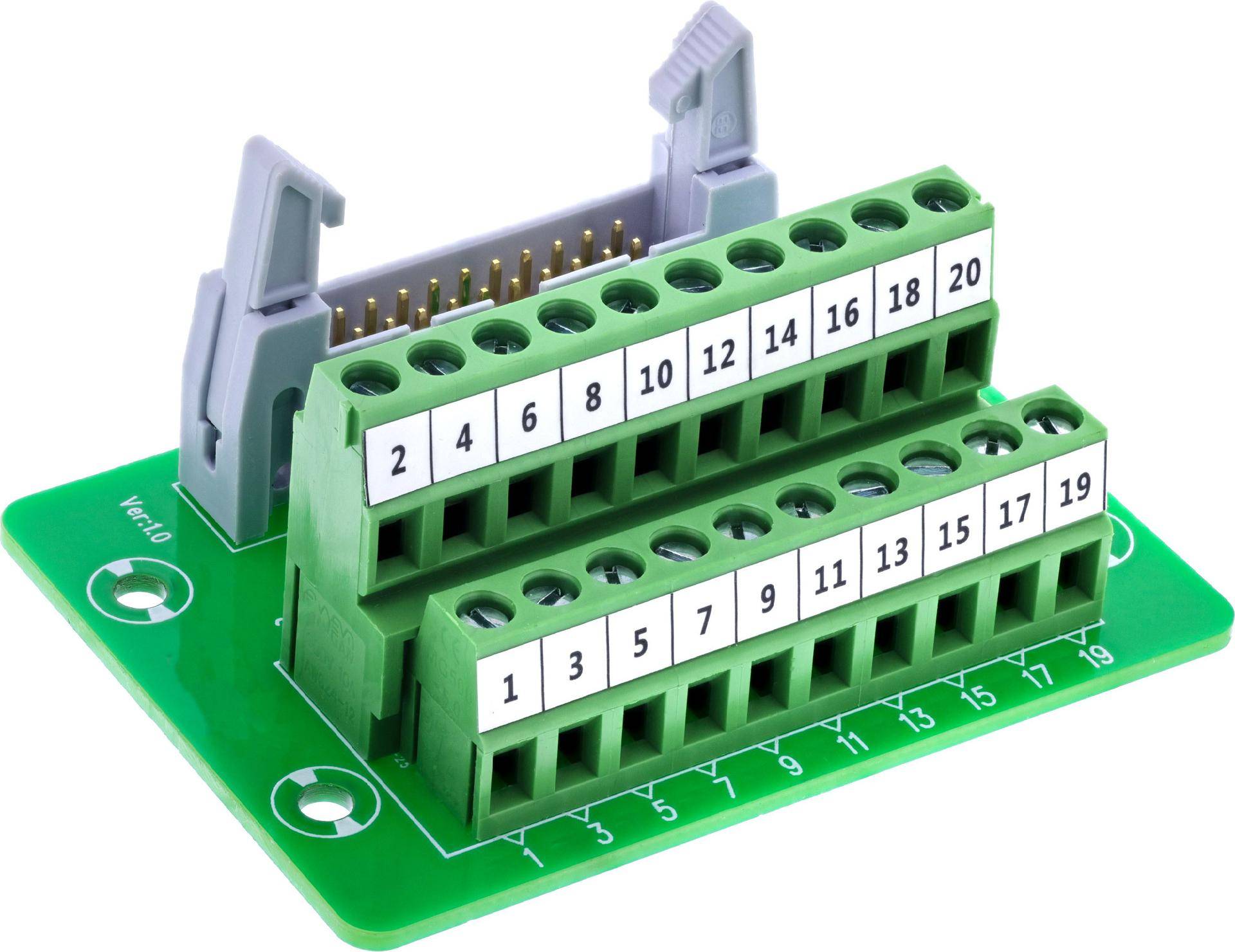 InLine IDC 20 Buchse an Terminalblock