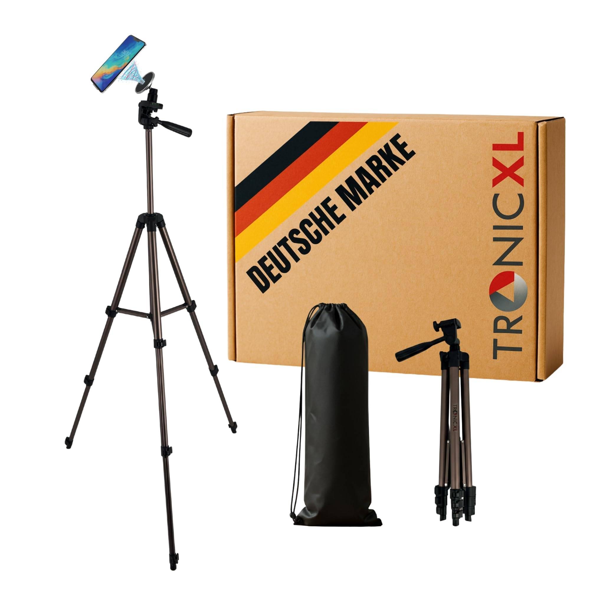 Hohes 135cm Handystativ mit Magnet Halterung magnetische Handy Smartphone Halterung passend für Apple iPhone Google Pixel Samsung Galaxy I Höhenvers