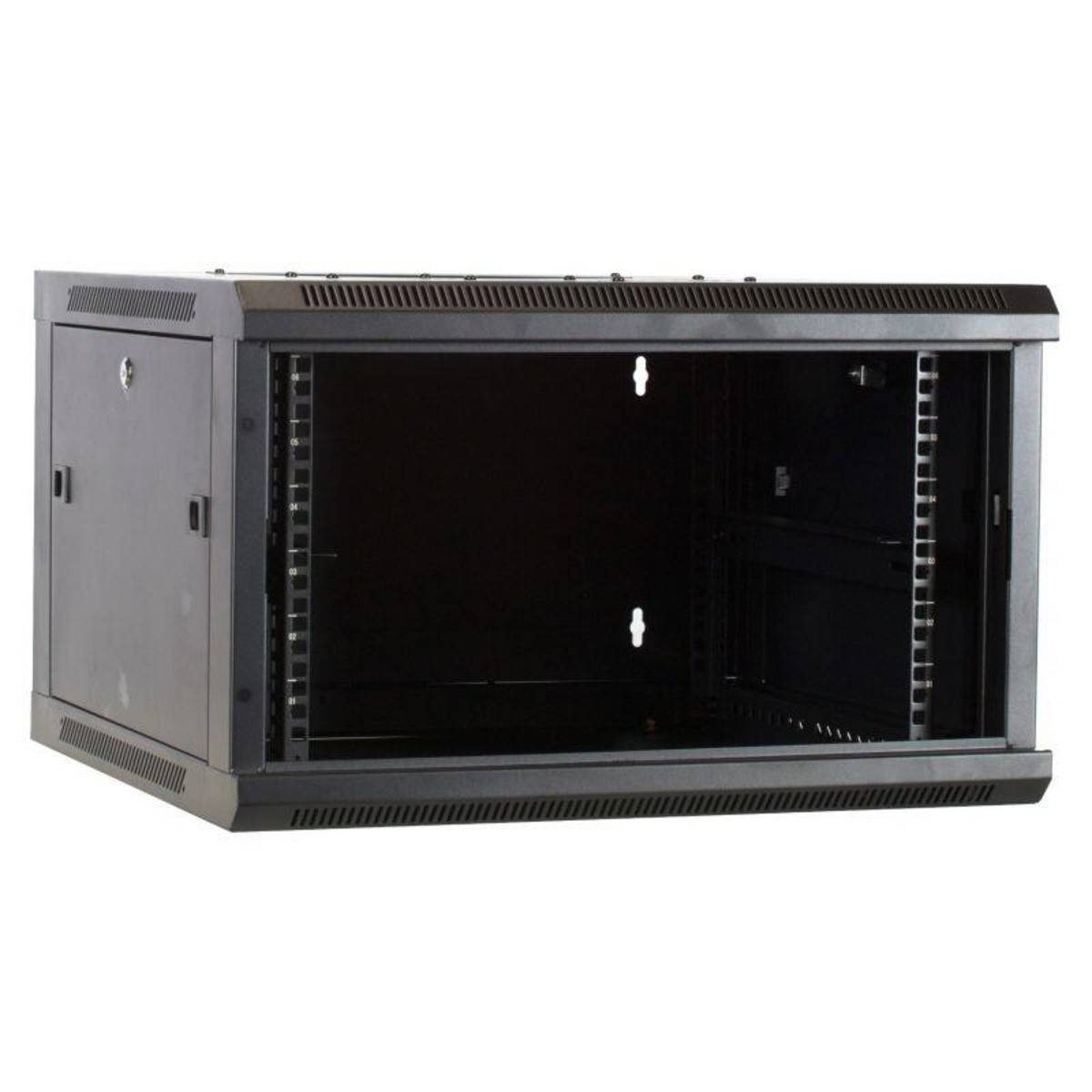 DSIT Danicom - 6 HE Serverschrank, Wandgehäuse, mit Metalltür (BxTxH) 600 x 450 x 367mm