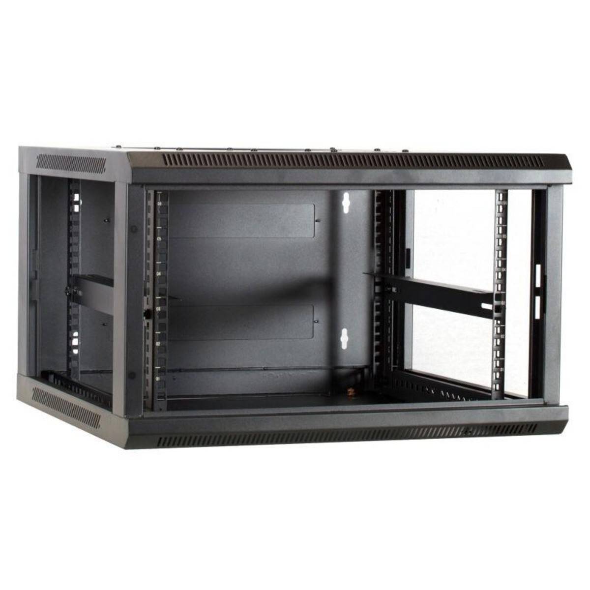 DSIT Danicom - 6 HE Serverschrank, Wandgehäuse, mit Metalltür (BxTxH) 600 x 450 x 367mm