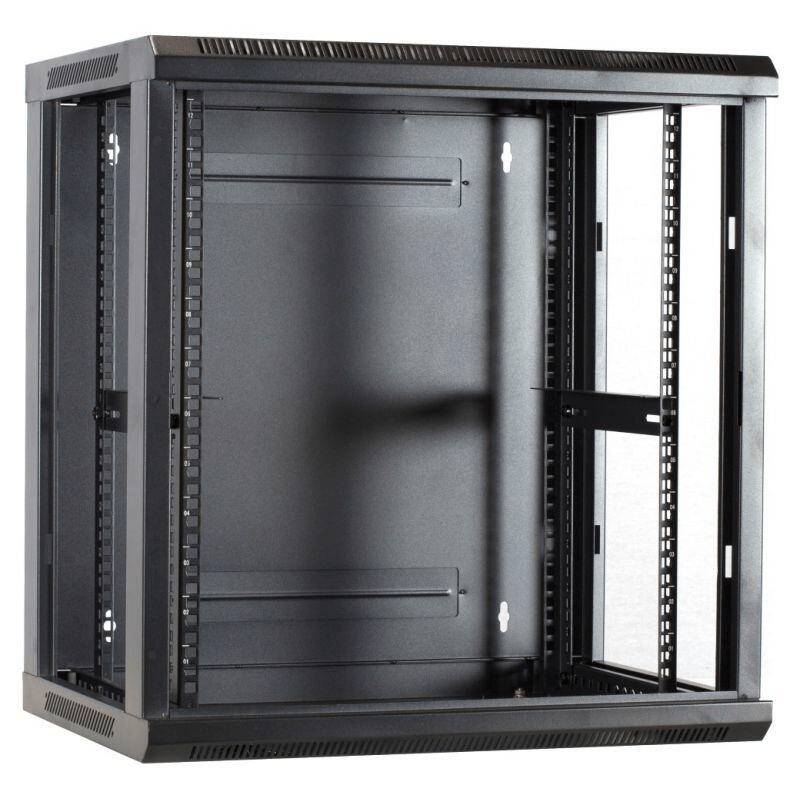 DSIT Danicom - 12 HE Serverschrank, Wandgehäuse, mit Metalltür (BxTxH) 600 x 450 x 635mm