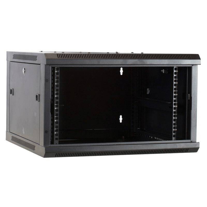 DSIT Danicom - 6 HE Serverschrank, Wandgehäuse, mit Metalltür (BxTxH) 600 x 600 x 367mm