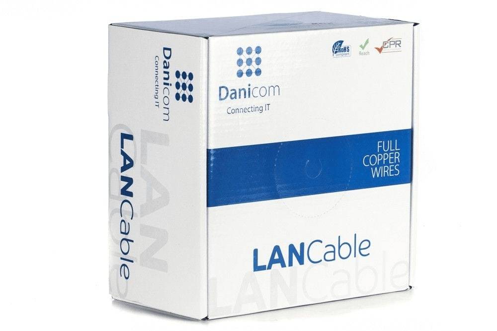 Danicom - CAT8 S/FTP 50m Starrleiter - LSZH (Dca)