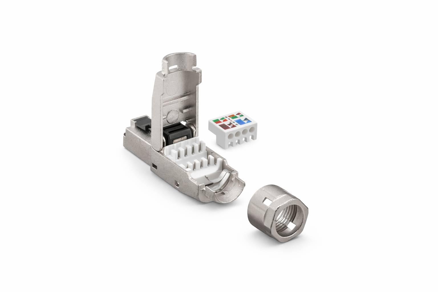 Danicom - S/FTP CAT8 Toolless RJ45 Netzwerkstecker - für Starrleiter
