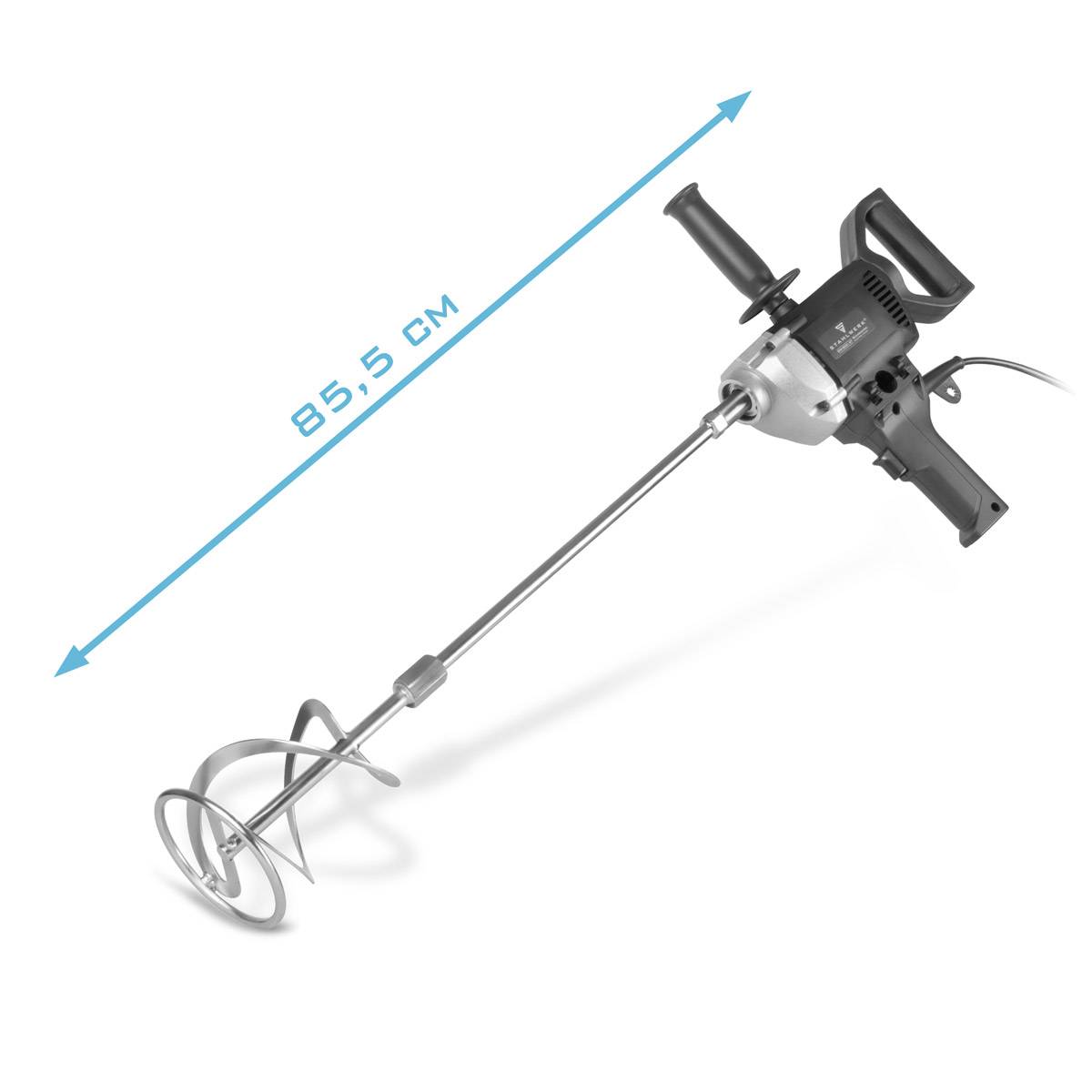 Ascheschaufel mit um 360 Grad drehbarem Griff, schwarz und grau, mit ergonomischer Flexibilität und benutzerfreundlichem Design.