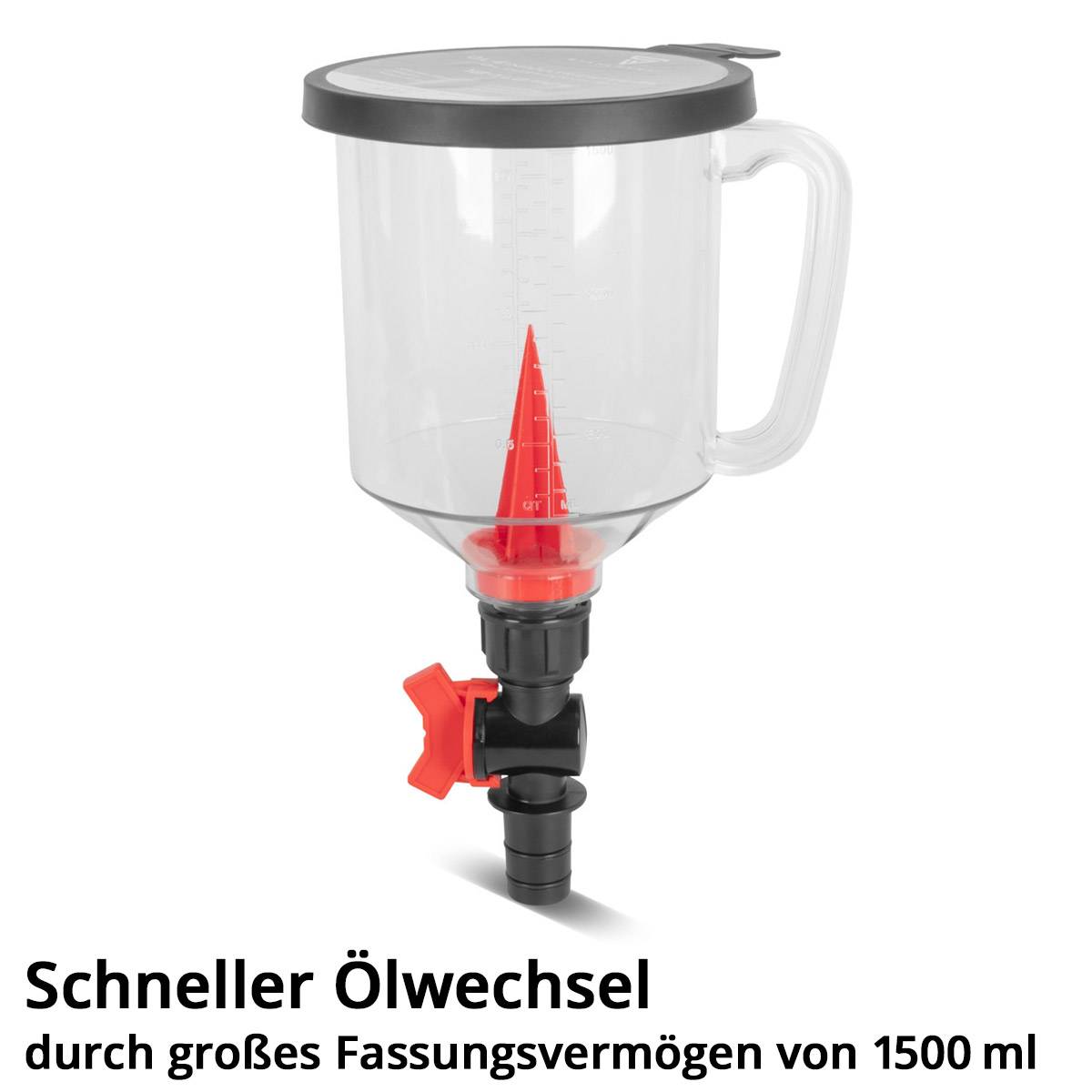 STAHLWERK Kfz-Öltrichter-Set 1,5 L 18 Teile mit 12 Kfz-Adaptern