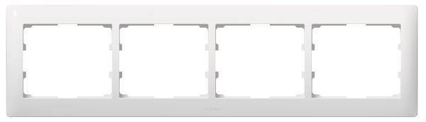 Eine weiße Doppelschalterplatte mit zwei rechteckigen Öffnungen für Steckdosen oder Schalter, konzipiert zur Wandmontage.