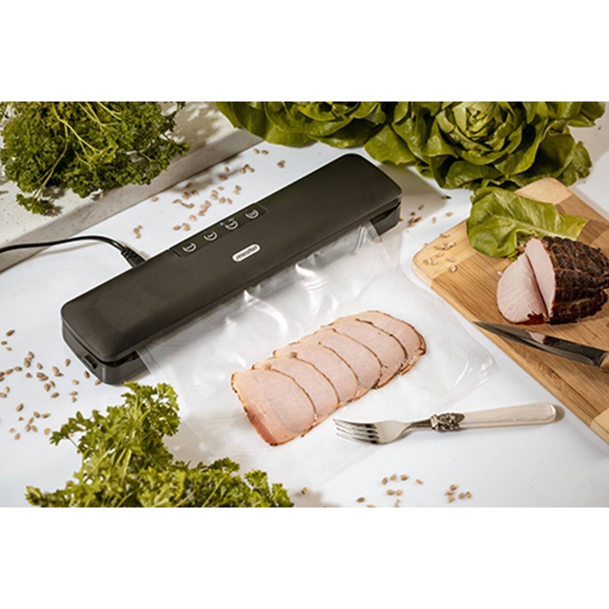 Mesko MS 4492 Vakuumiergerät - 95 W inkl. Rollenfolie & Schlauch, Schwarz