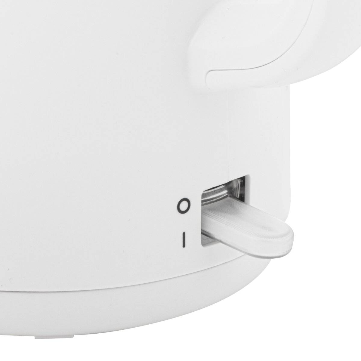 Boden eines Elektrokessels mit Schalter, der die Positionen 