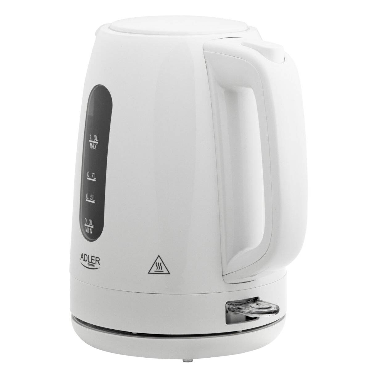 Adler AD 1380 Wasserkocher mit STRIX-Sicherheitssystem - 1 L, 2200 W, Weiß