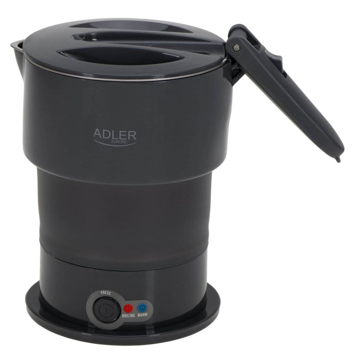 Adler AD 1377 Reise-Wasserkocher 0,6 L - 600 W, faltbar - Grau