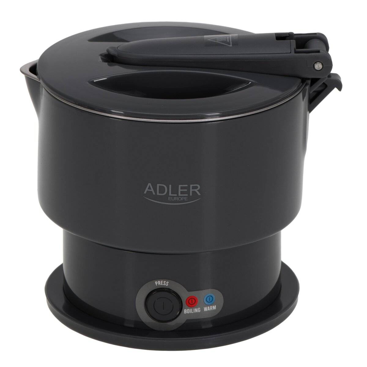 Adler AD 1377 Reise-Wasserkocher 0,6 L - 600 W, faltbar - Grau