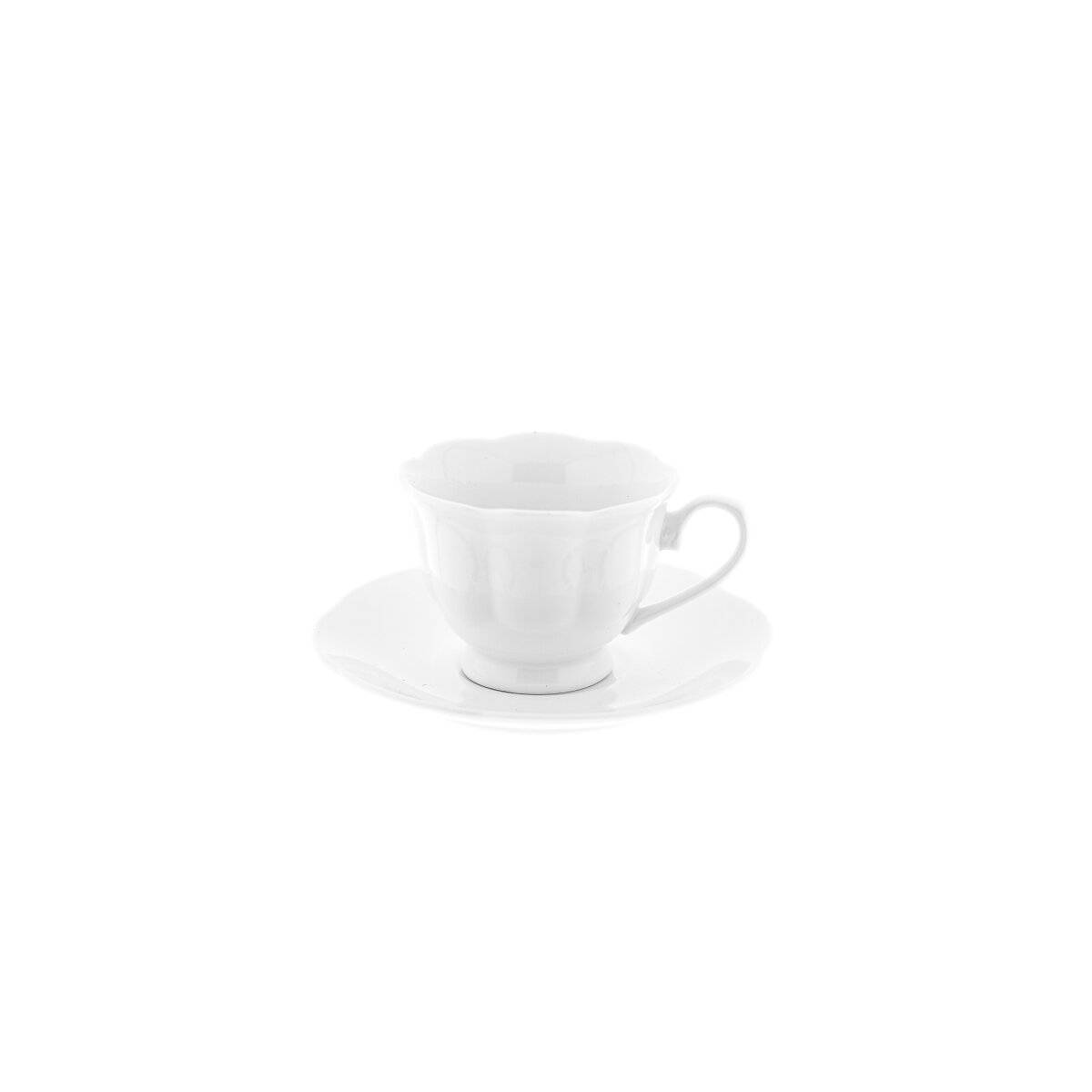 12-teiliges Mokkatassen-Set aus hochwertigem Porzellan - 90 ml, Weiß