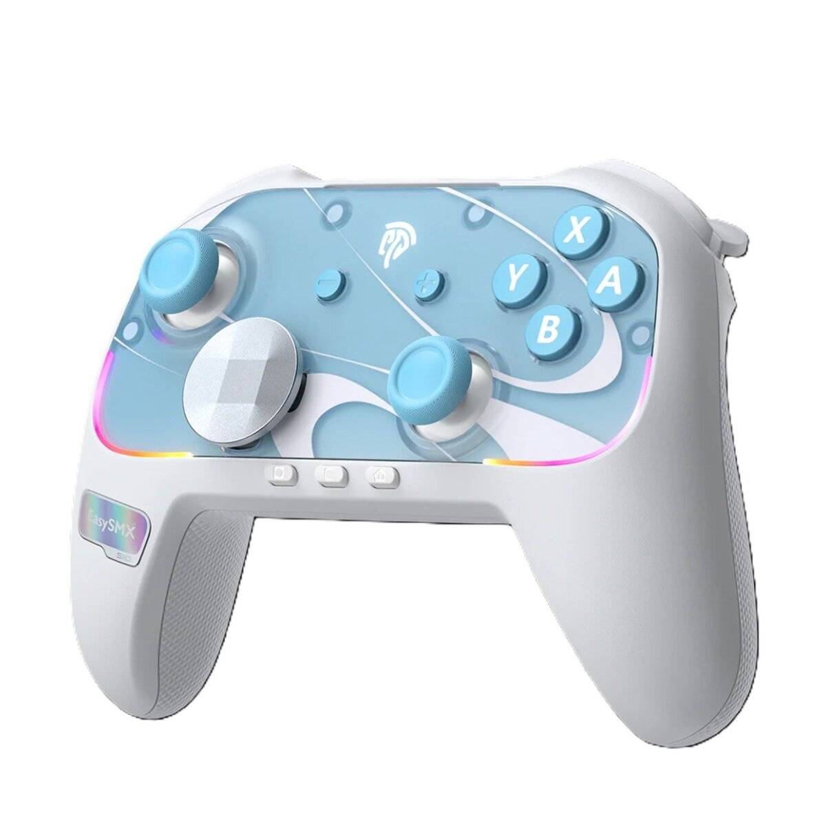 EasySMX S10 Gaming Controller kompatibel mit Switch, Windows, Android & IOS Weiß/Blau