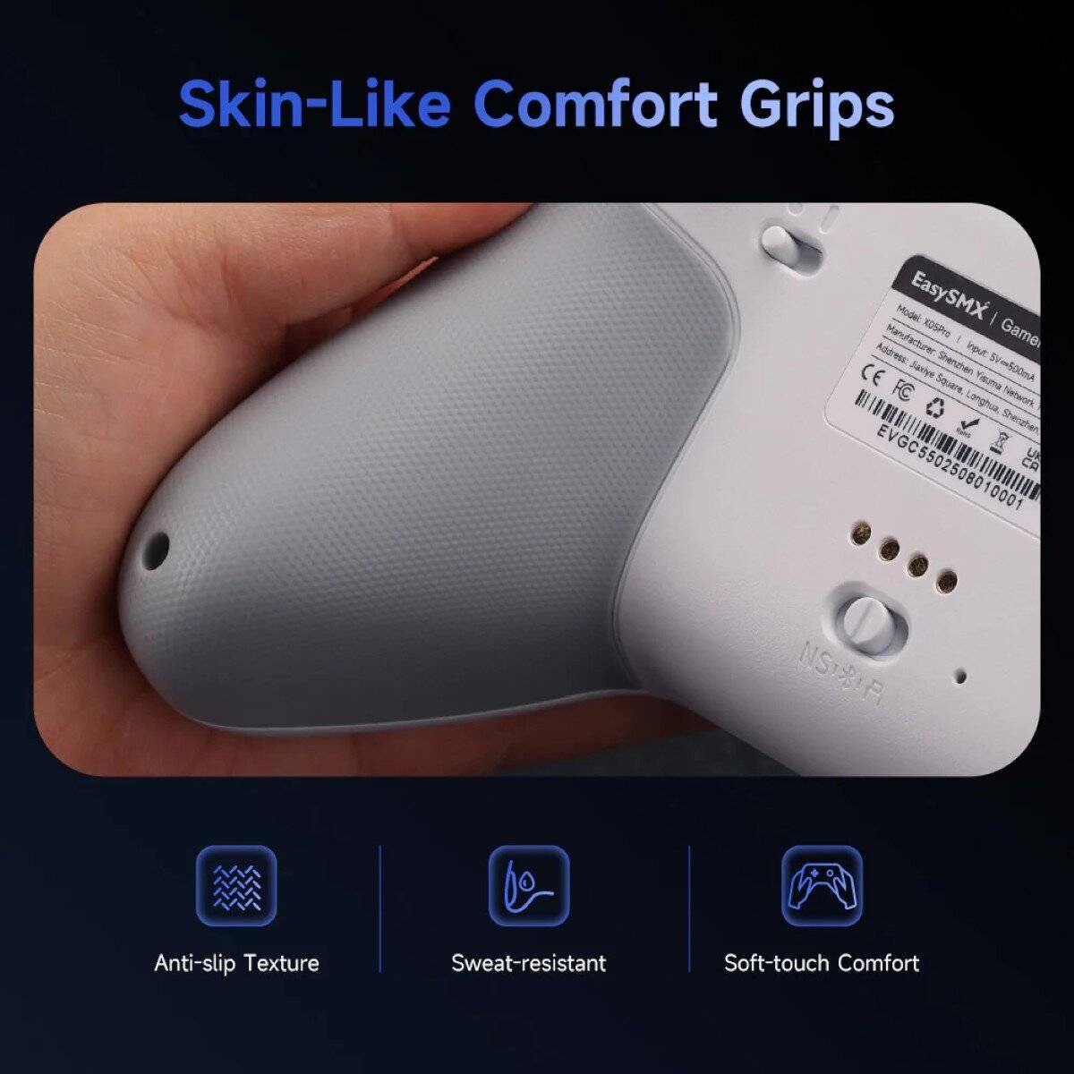 EasySMX X05 Pro Wireless Controller kompatibel mit Switch, Windows, Android & IOS Schwarz