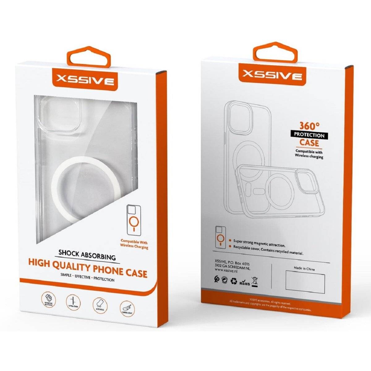 Transparente TPU-Schutzhülle mit integriertem Magnetring kompatibel mit Samsung Galaxy S24