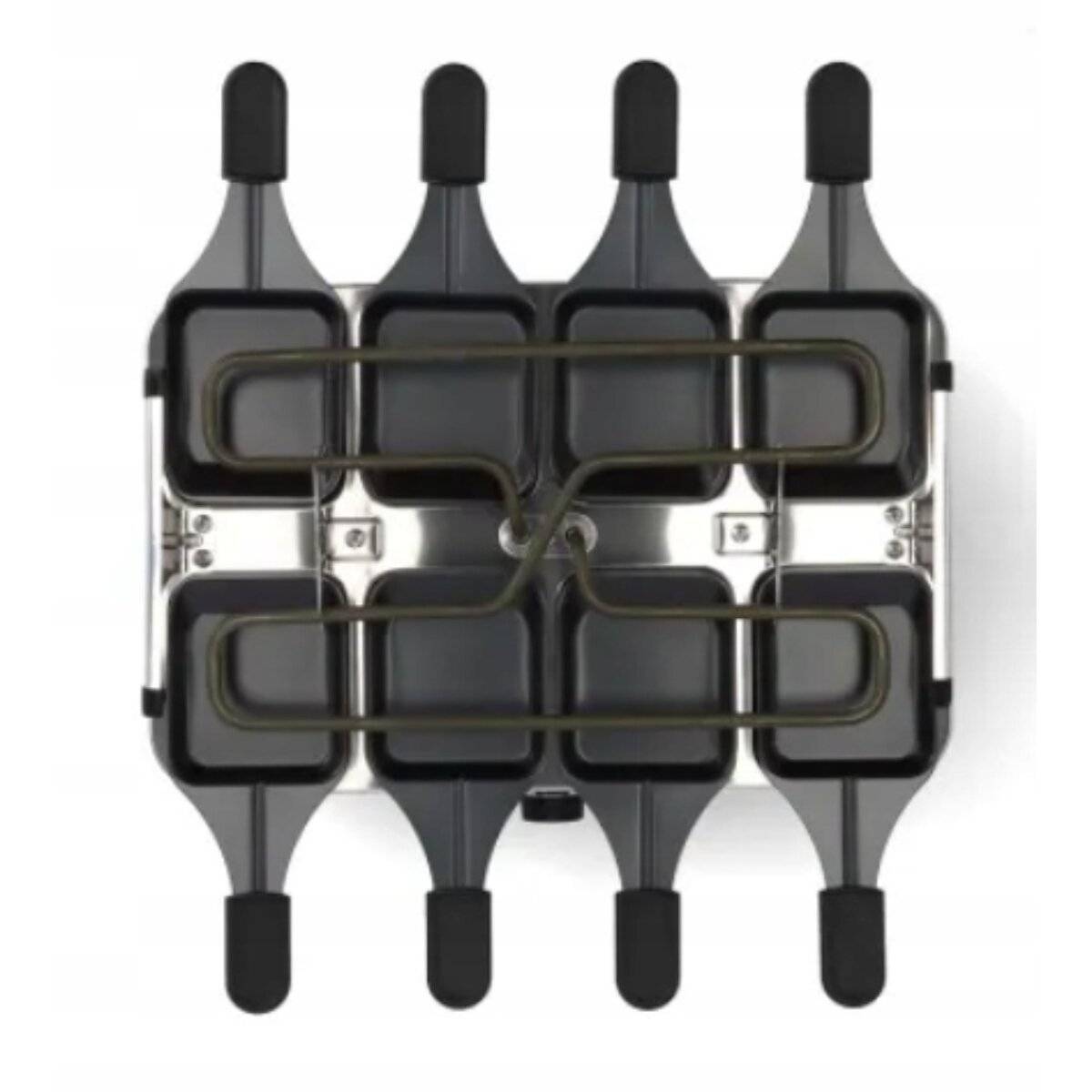 Mauviel 1830 Raclette Grill, Antihaft, 8 Pfännchen, Grillplatte, hochwertiges Tischgrill-Set für 8 Personen