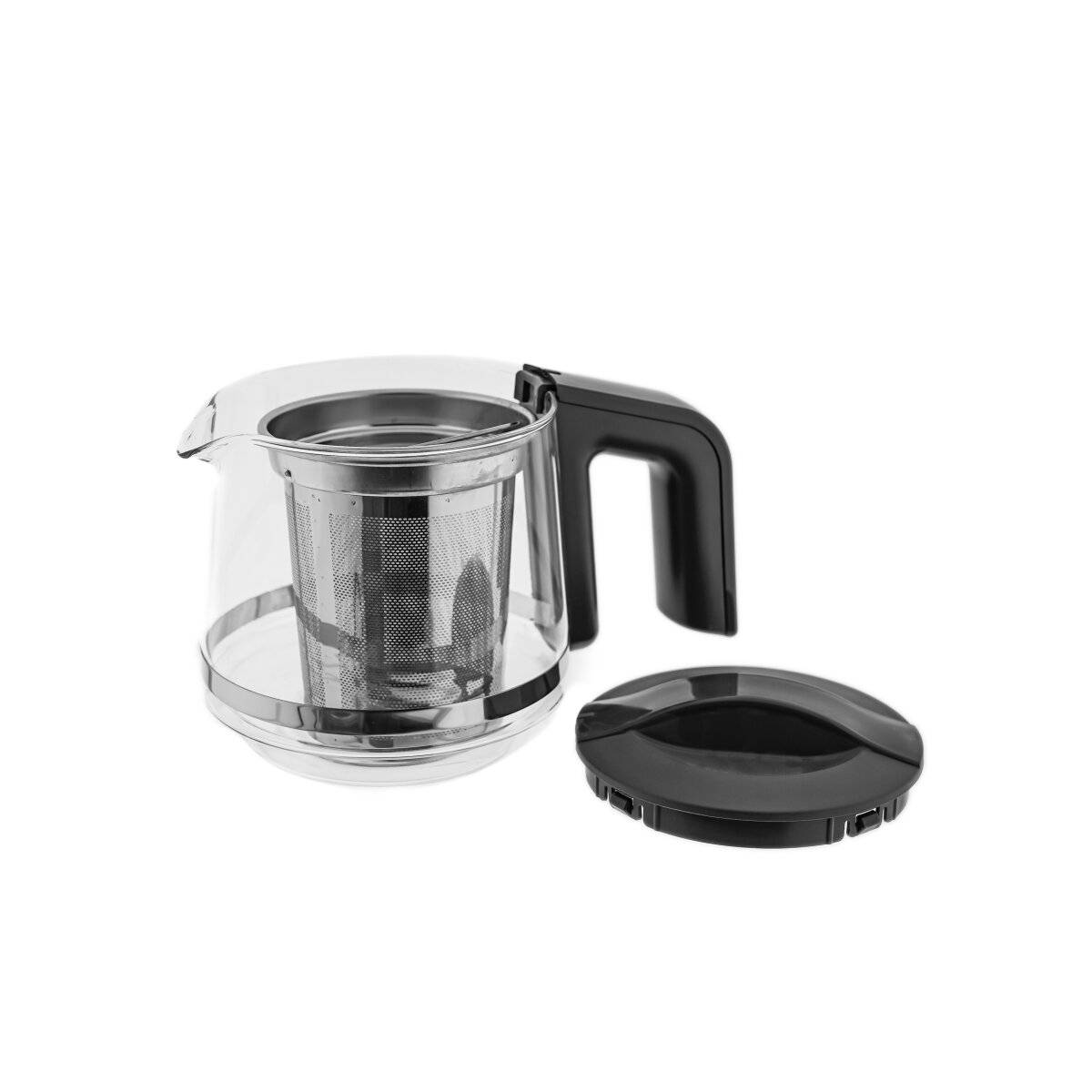 Mulex Tee Express 2-in-1 Teekocher & Wasserkocher aus Glas - 1L + 2L - Grau