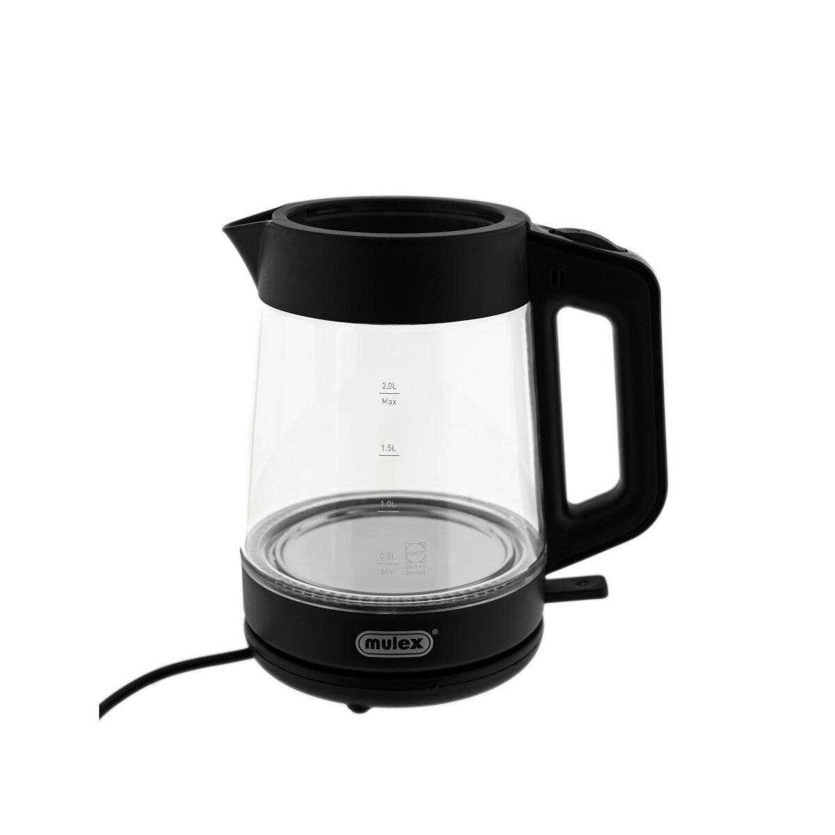 Eine Nahaufnahme einer blauen Verriegelung an einem Kunststoffbehälter, die den Verschlussmechanismus vor einem passenden blauen Hintergrund zeigt.