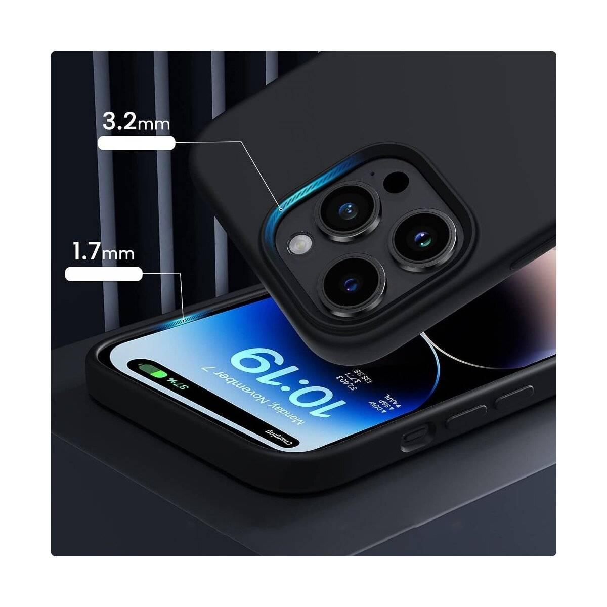 TechProtect Silikon magnetisch Hülle Kompatibel mit iPhone 14 Schwarz