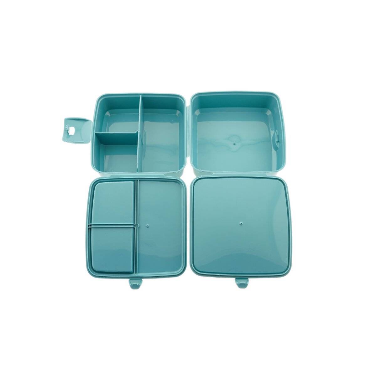 Multi Brot- und Lunch Box mit Besteck (02 1164) Türkis