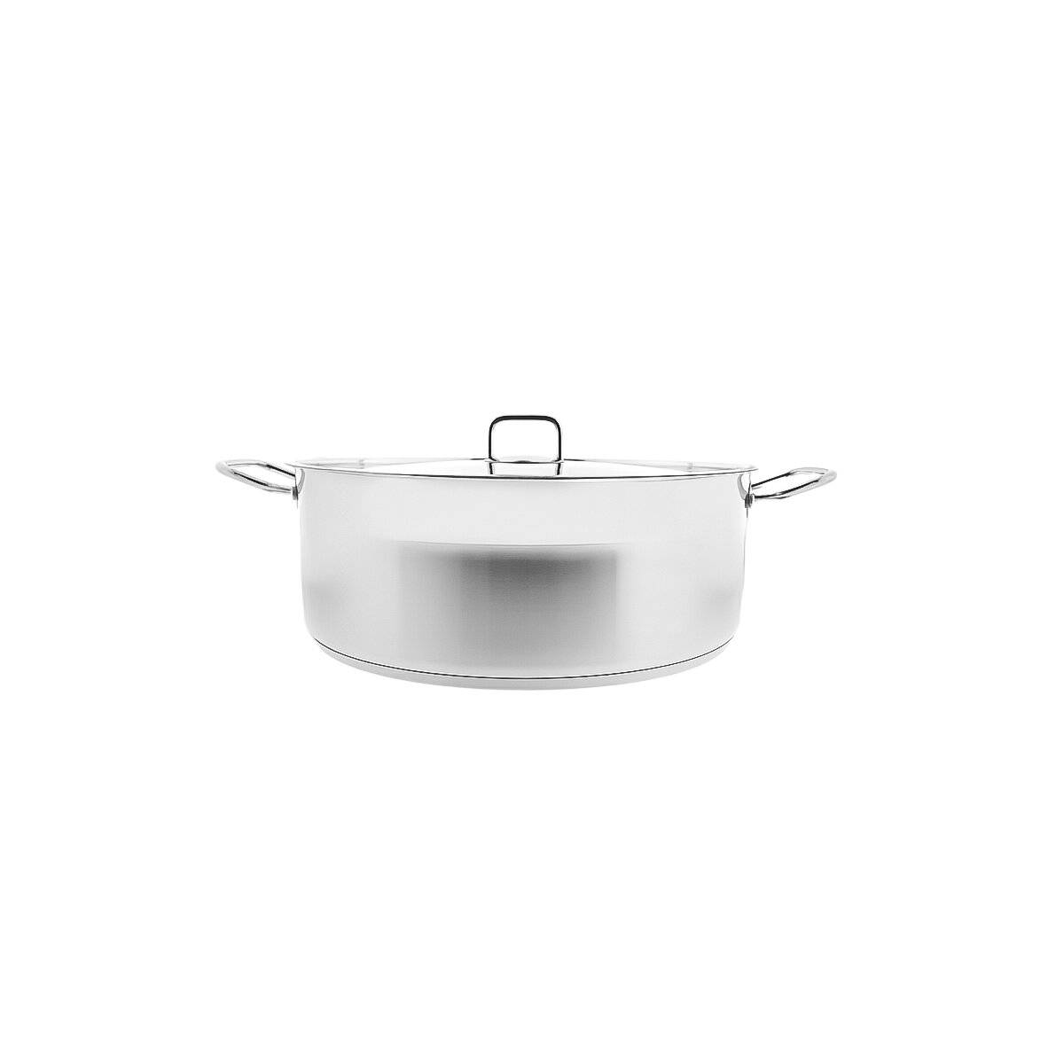 Vitalia XXL Edelstahl-Kochtopf mit Deckel - Silber, Induktionsgeeignet 16 L