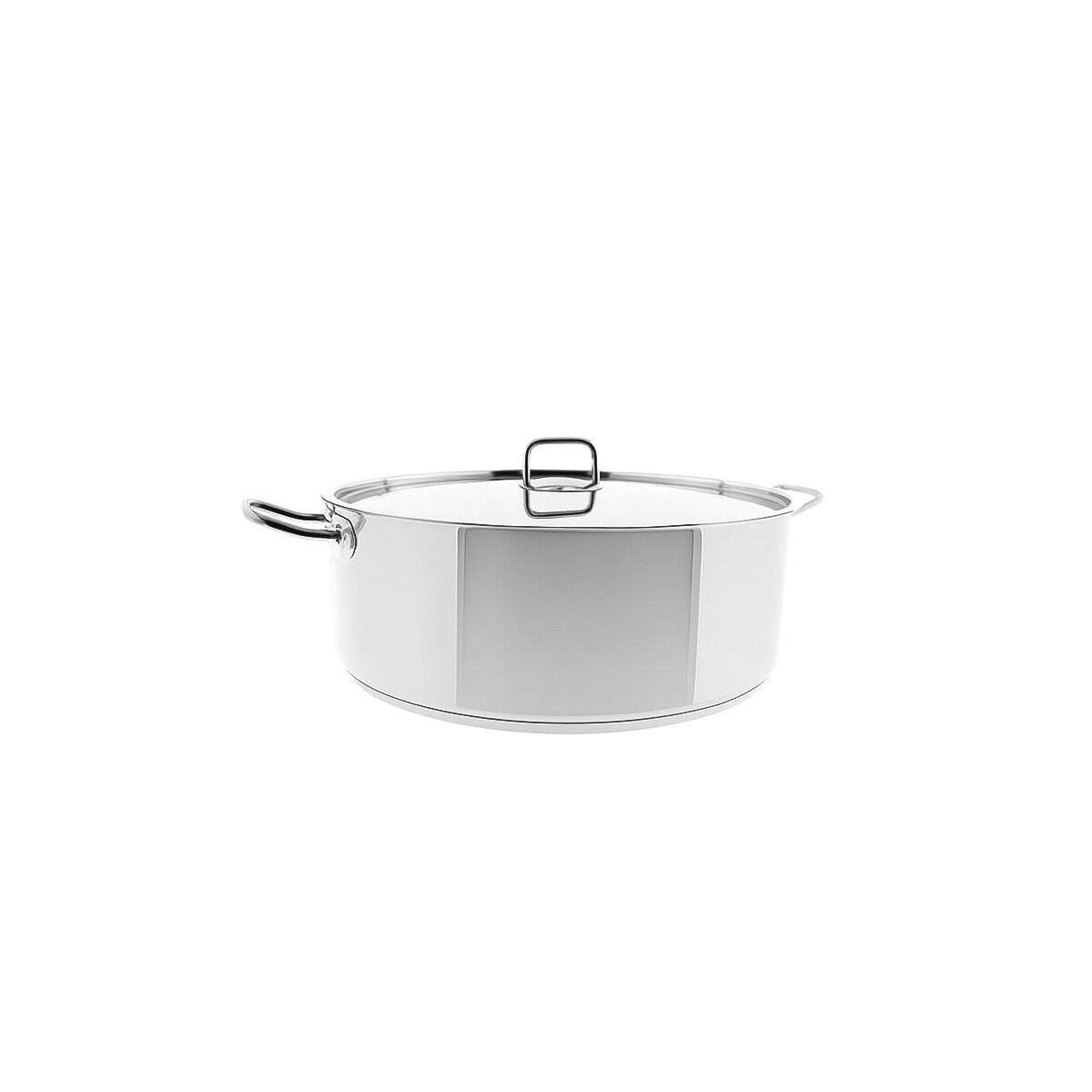 Vitalia XXL Edelstahl-Kochtopf mit Deckel - Silber, Induktionsgeeignet 16 L