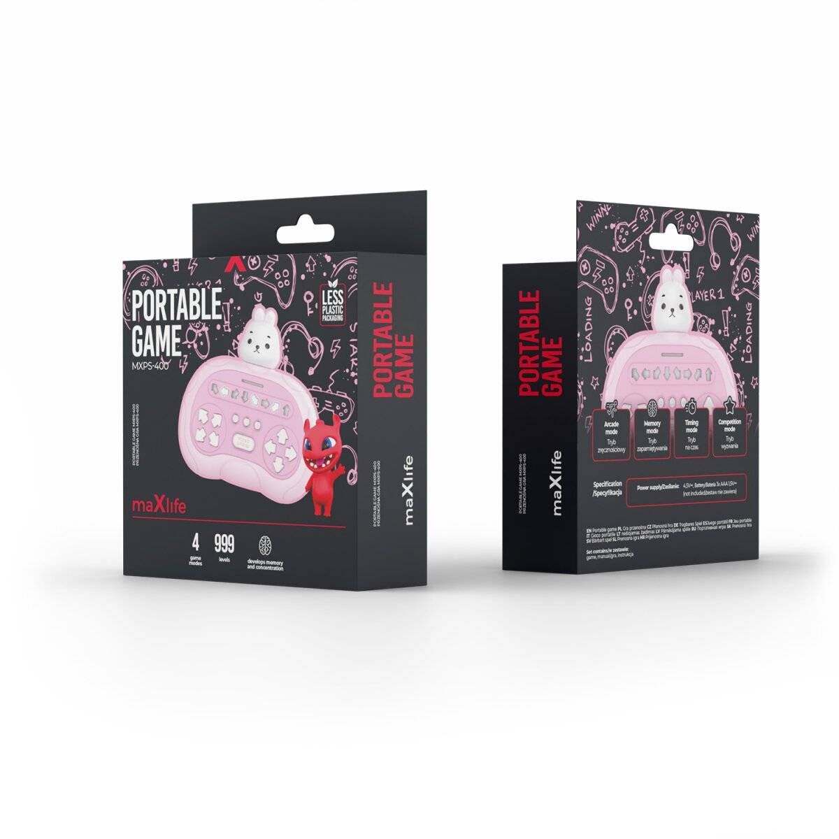 Maxlife MXPS-400 tragbares Geschicklichkeitsspiel im Hasen-Design