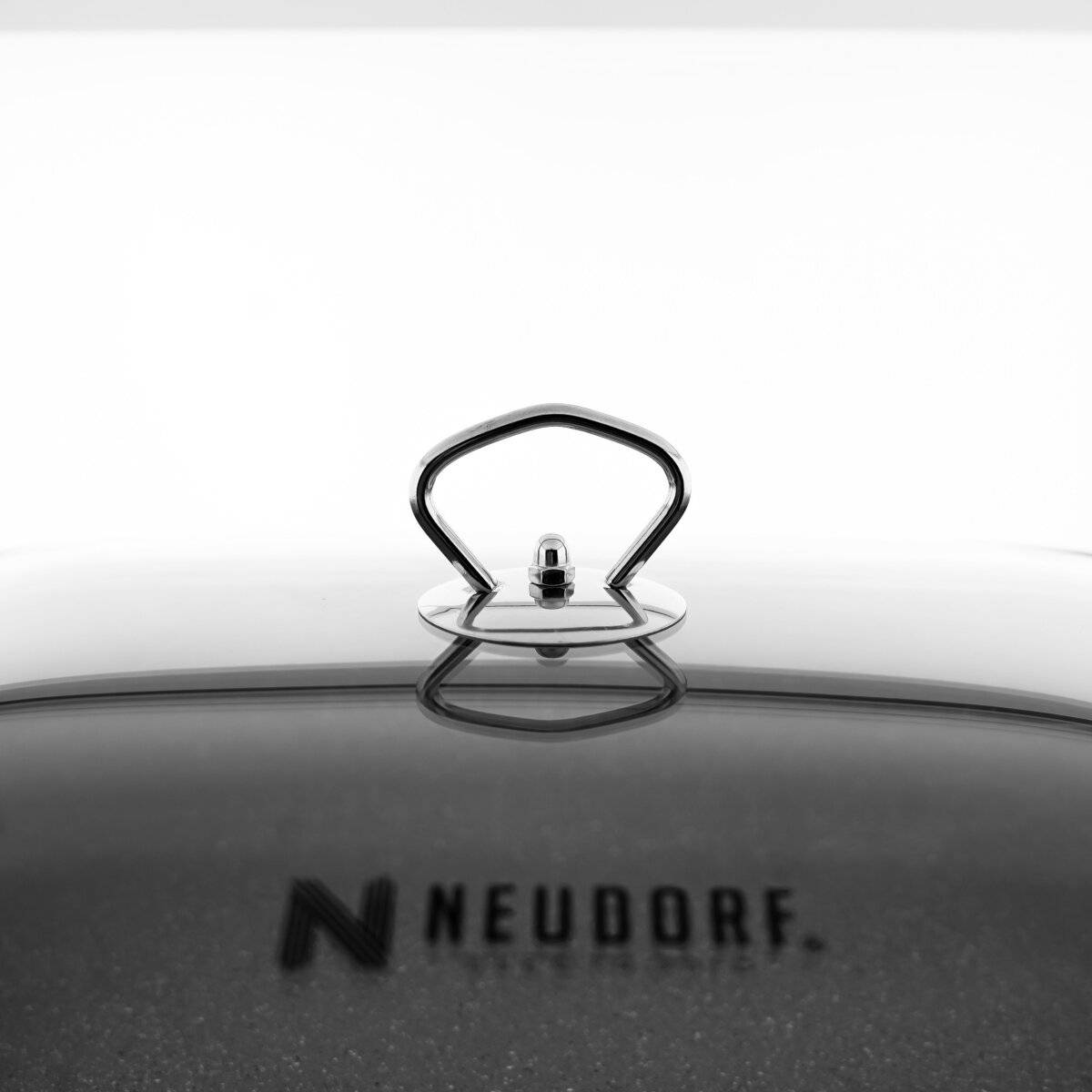 Neudorf Elektrische Pfanne mit Glasdeckel 1500 W - 8 Liter, Antihaftbeschichtet