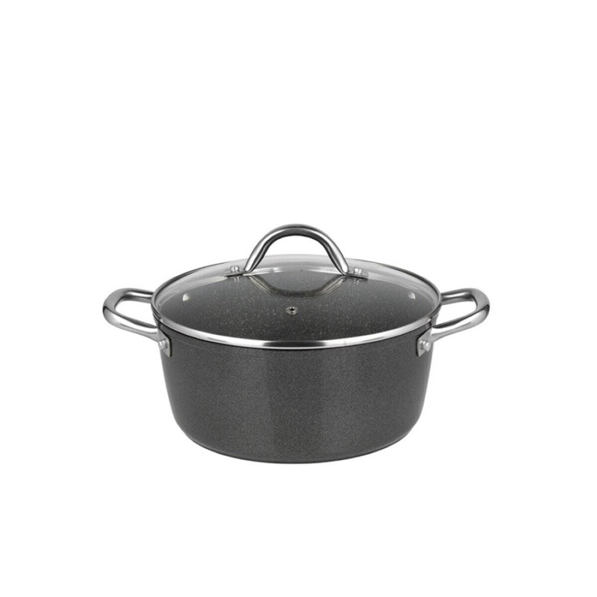 Michelino Marie Bratentopf mit Glasdeckel, ø24 cm - Antihaft & Induktionsgeeignet