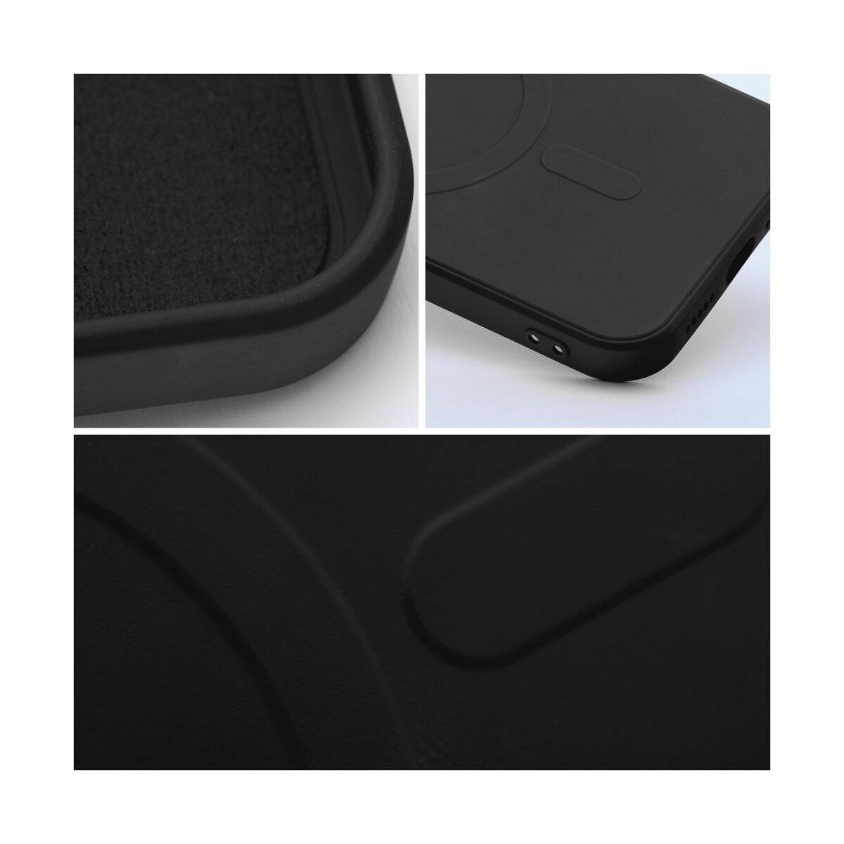 Silicone Mag Cover Magnet Hülle Schwarz Kompatibel mit iPhone 17 Air