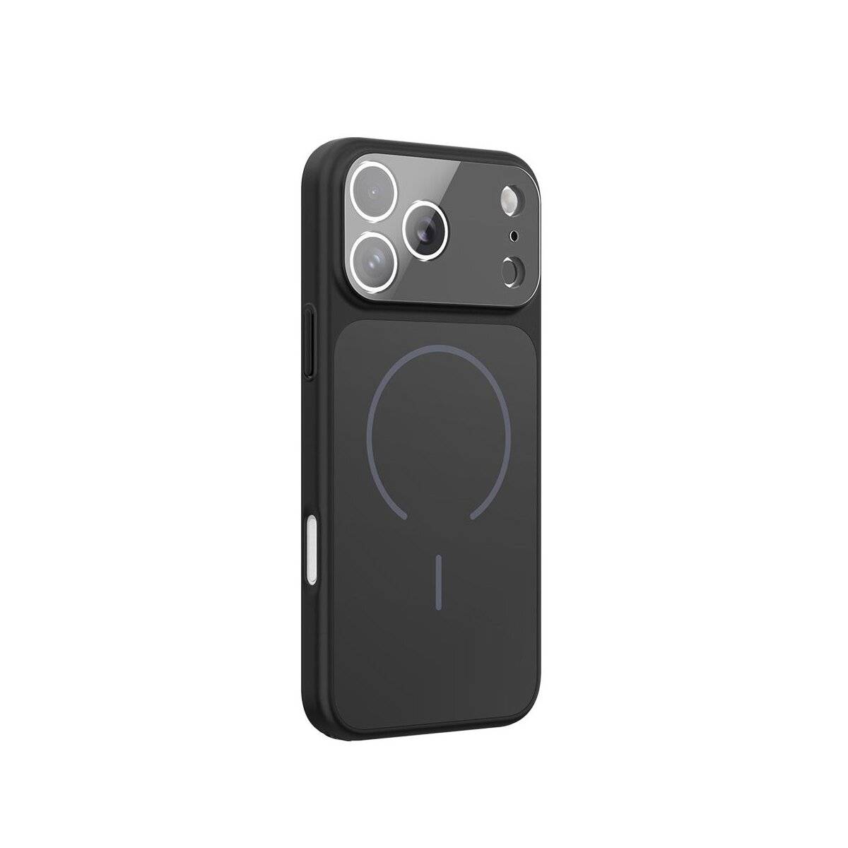 Drei Smartphones in Rosa, Creme und Schwarz stehen aufrecht auf Sockeln vor einem Farbverlaufshintergrund. Jedes Telefon hat eine Triple-Kamera.