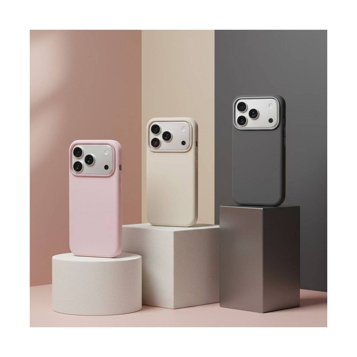 Forcell F Protect Frame Magnet Hülle Pink Kompatibel mit iPhone 17 Air