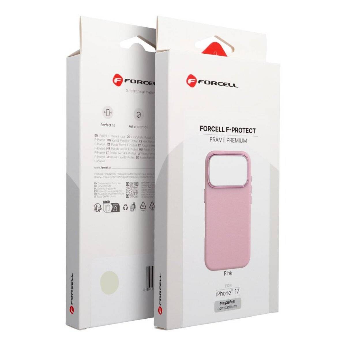 Forcell F Protect Frame Magnet Hülle Pink Kompatibel mit iPhone 17