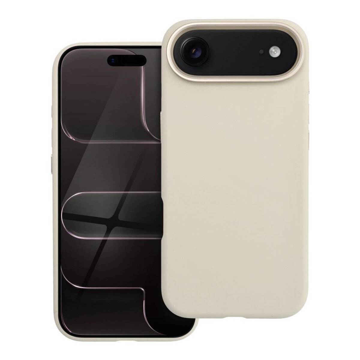 Forcell F Protect Frame Magnet Hülle Weiß-Beige Kompatibel mit iPhone 17 Air