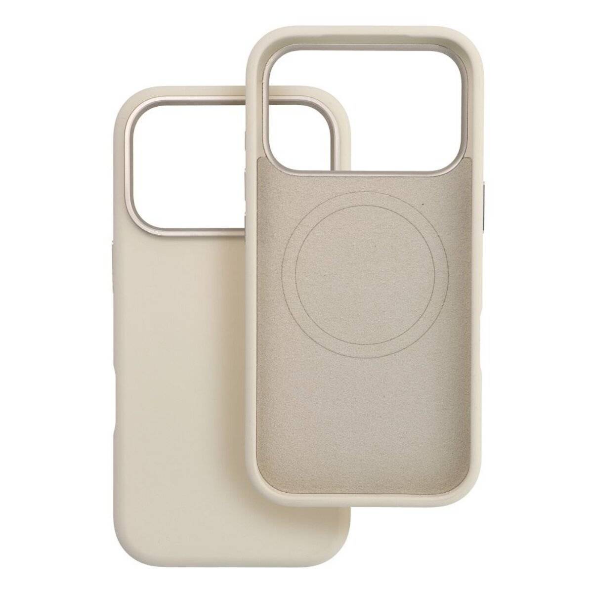 Forcell F Protect Frame Magnet Hülle Weiß-Beige Kompatibel mit iPhone 17 Air