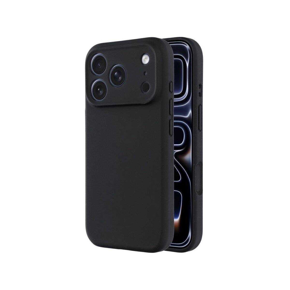 Forcell F Protect Rubber Magnet Hülle Schwarz Kompatibel mit iPhone 17 Pro Max