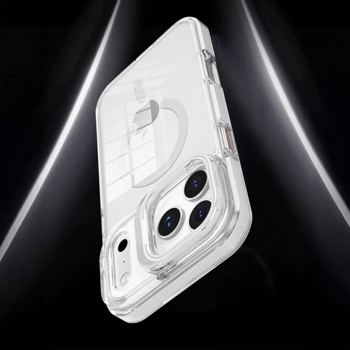 Lens Mag Cover Magnet Hülle Transparent Weiß Kompatibel mit iPhone 17 Air