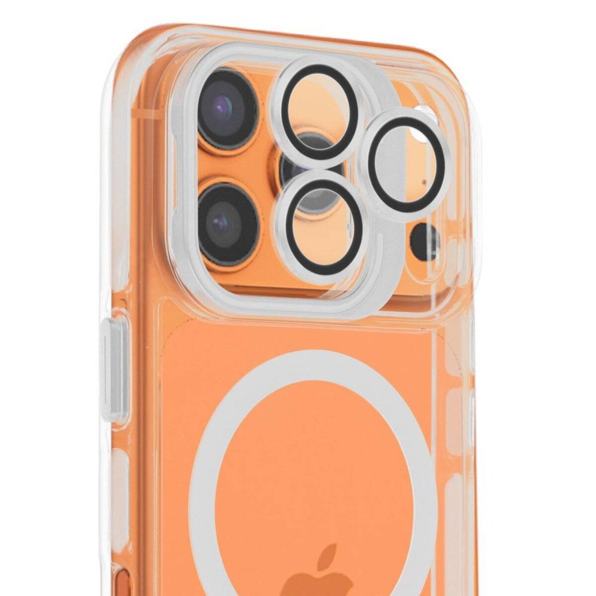 Lens Mag Cover Magnet Hülle Transparent Weiß Kompatibel mit iPhone 17 Air