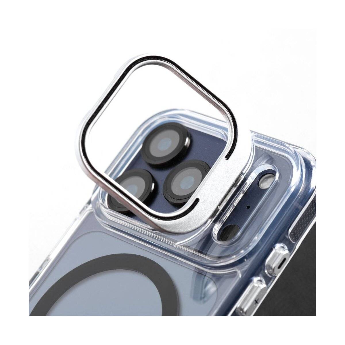 Lens Mag Cover Magnet Hülle Transparent Weiß Kompatibel mit iPhone 17