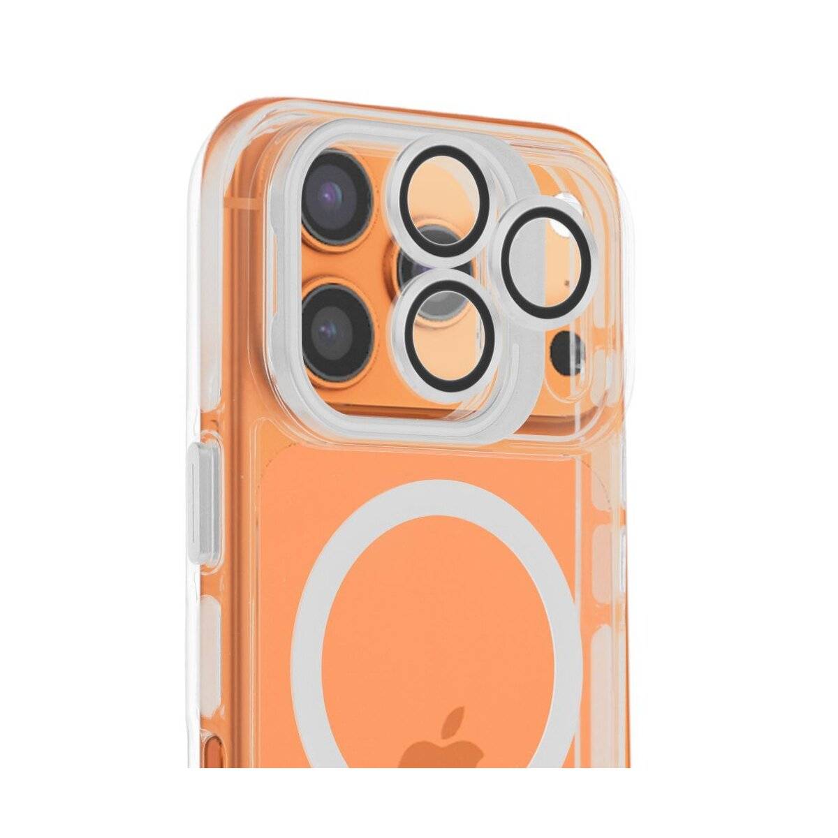 Lens Mag Cover Magnet Hülle Transparent Weiß Kompatibel mit iPhone 17