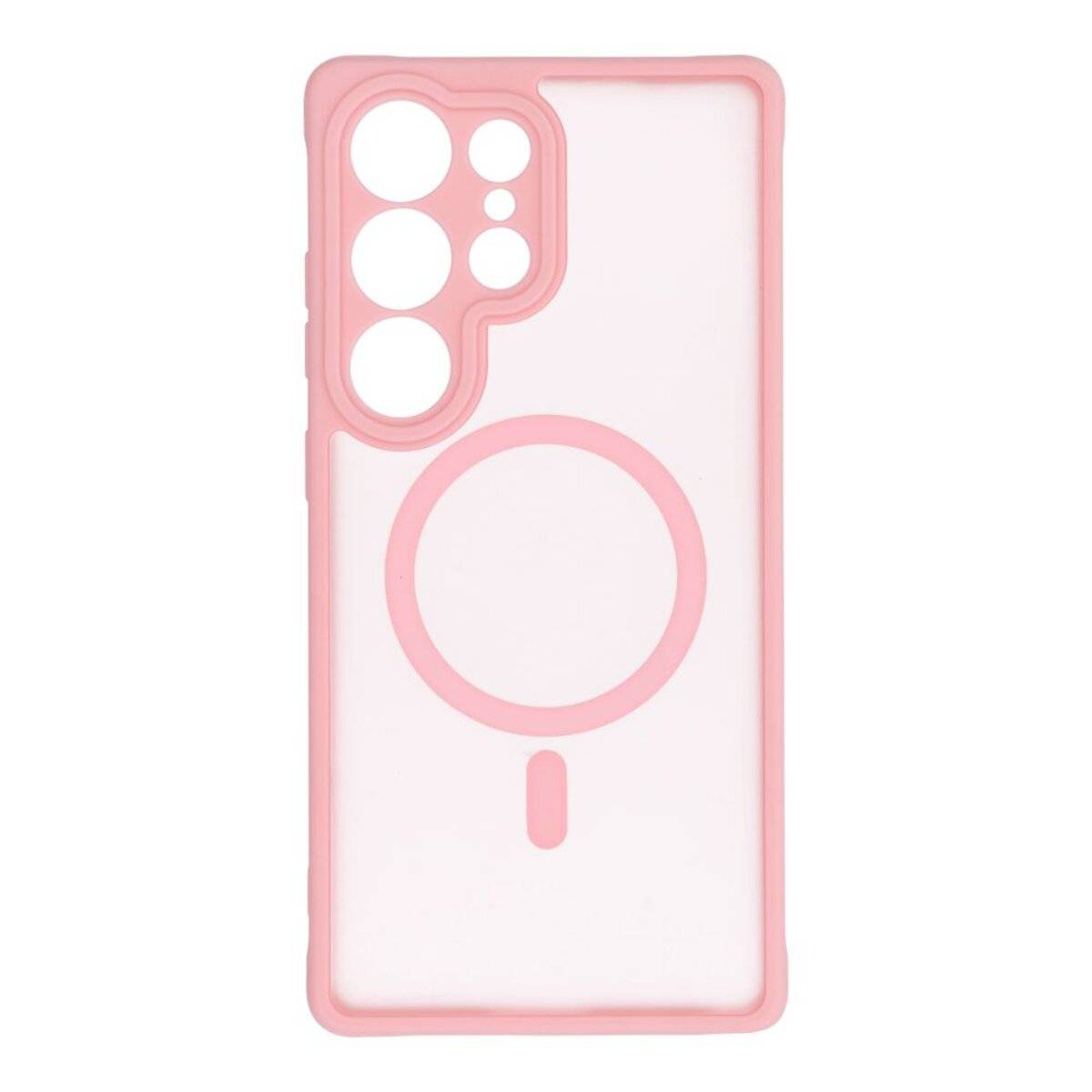 Full Matte Mag Cover Transparent Rosa Kompatibel mit Samsung Galaxy A16 5G / 4G