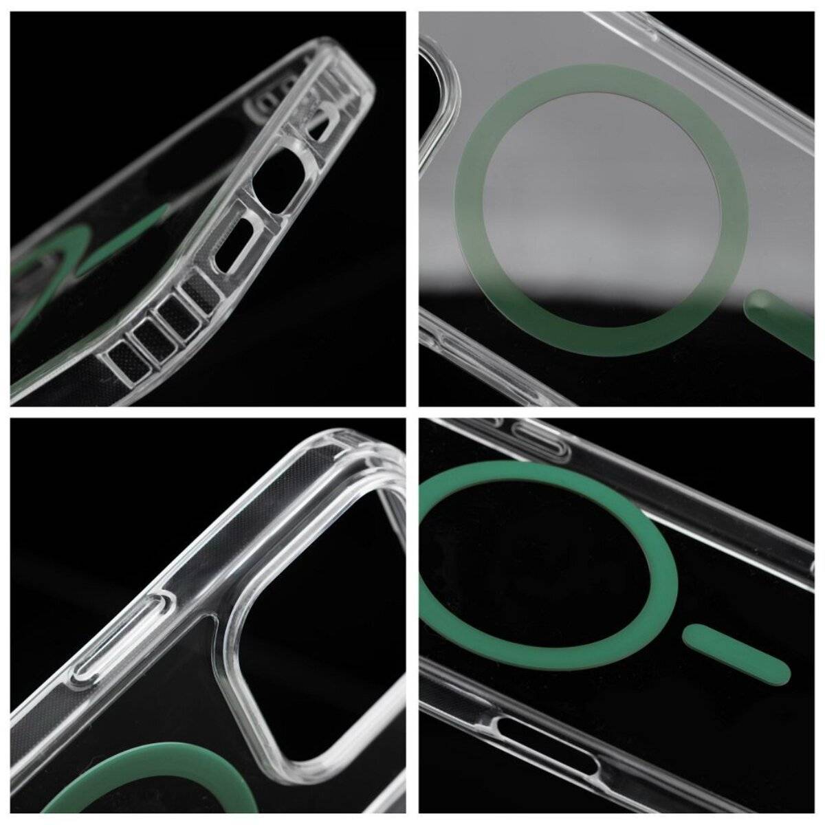 Drop Glue Colorful Ring Teiltransparent grüner Magnetstreifen Kompatibel mit Samsung Galaxy A16 5G / 4G