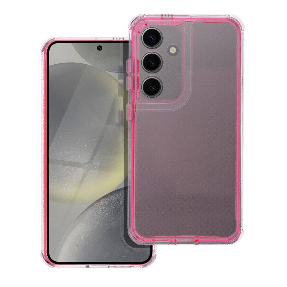 Matrix Clear Handyhülle Transparent Rosa Kompatibel mit Samsung Galaxy A16 5G